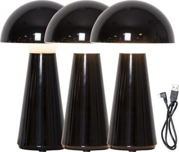 Mushroom Bordlampe 16 cm - blank svart - Hage - Utemiljø - Veranda & terrasse - Verandabelysning
