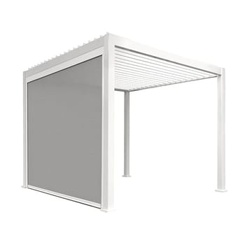 Nedtrekkbar skjerm til paviljong HOME4YOU Mirador-111 hvit/lys grå 3 m - Hvit/lys grå - Hage - Utemiljø - Veranda & terrasse - Sikkerhet & vindubeskyttelse veranda