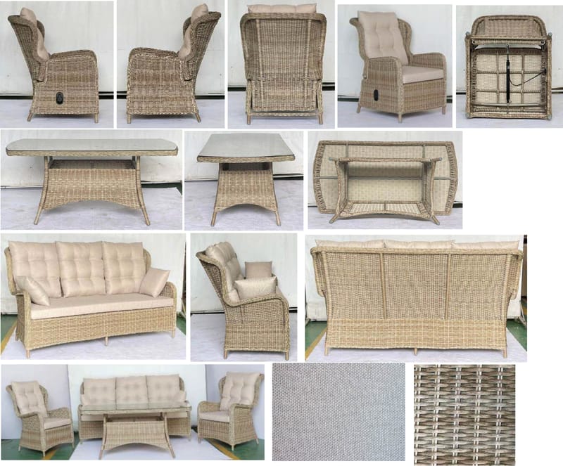 Orleans Recliner Lounge - Beige - Hage - Utemiljø - Veranda & terrasse - Verandamøbler