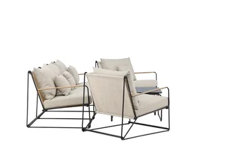 Palazzo Sofagruppe Utendørs 5-seter - Svart/Beige - Hagemøbler - Loungemøbler - Sofagruppe utendørs