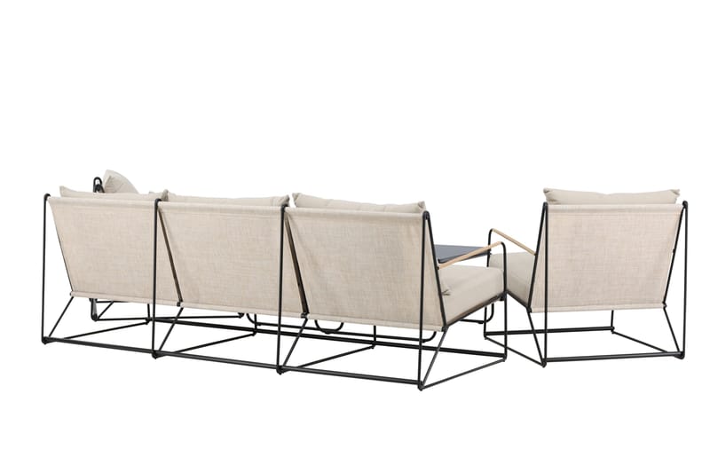 Palazzo Sofagruppe Utendørs 5-seter - Svart/Beige - Hage - Utemiljø - Veranda & terrasse - Verandamøbler