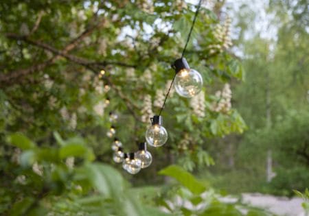Partaj lysslynge - transparent med svart kabel - Hage - Utemiljø - Veranda & terrasse - Verandabelysning