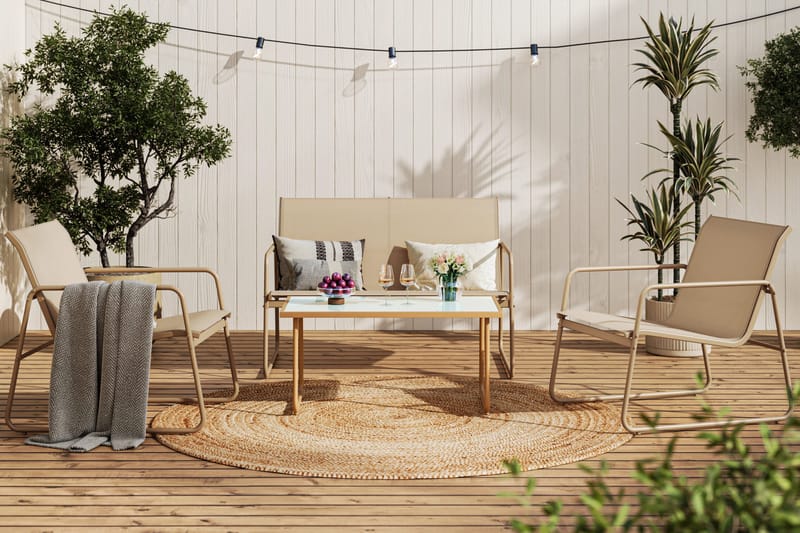 Pelanda Loungegruppe - Beige - Hage - Utemiljø - Veranda & terrasse - Verandamøbler