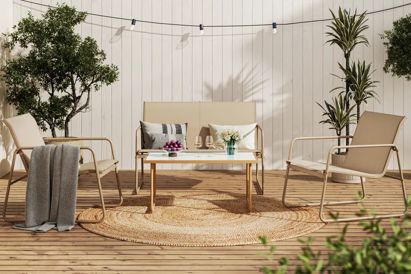 Pelanda Loungegruppe - Beige - Hage - Utemiljø - Veranda & terrasse - Verandamøbler