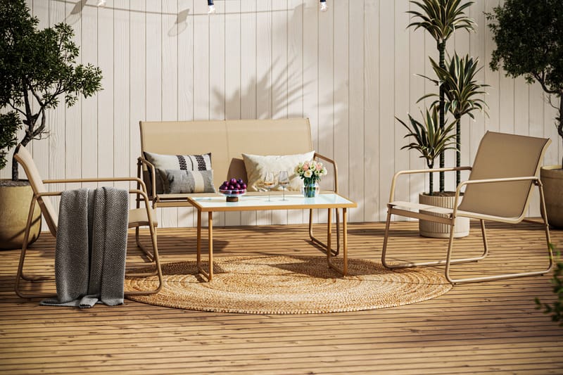 Pelanda Loungegruppe - Beige - Hage - Utemiljø - Veranda & terrasse - Verandamøbler