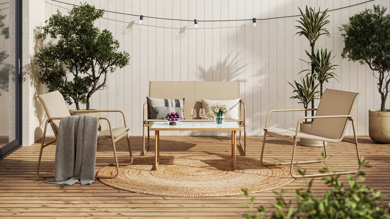 Pelanda Loungegruppe - Beige - Hage - Utemiljø - Veranda & terrasse - Verandamøbler