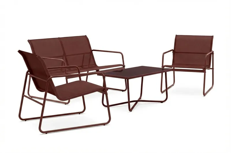 Pelanda loungegruppe utendørs - Rød - Hage - Utemiljø - Veranda & terrasse - Verandamøbler