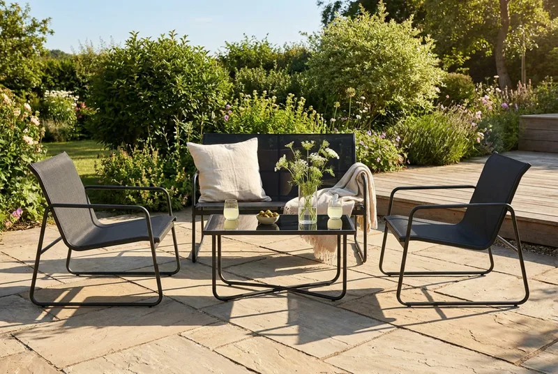 Pelanda loungegruppe utendørs - Svart - Hage - Utemiljø - Veranda & terrasse - Verandamøbler