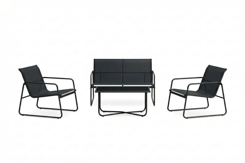 Pelanda loungegruppe utendørs - Svart - Hage - Utemiljø - Veranda & terrasse - Verandamøbler