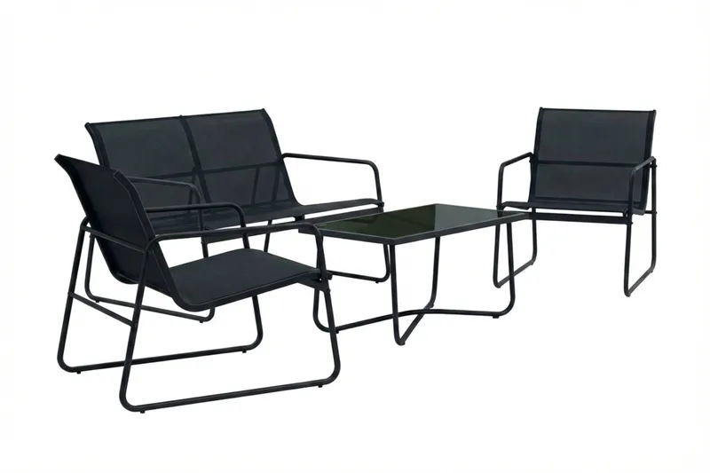 Pelanda loungegruppe utendørs - Svart - Hage - Utemiljø - Veranda & terrasse - Verandamøbler