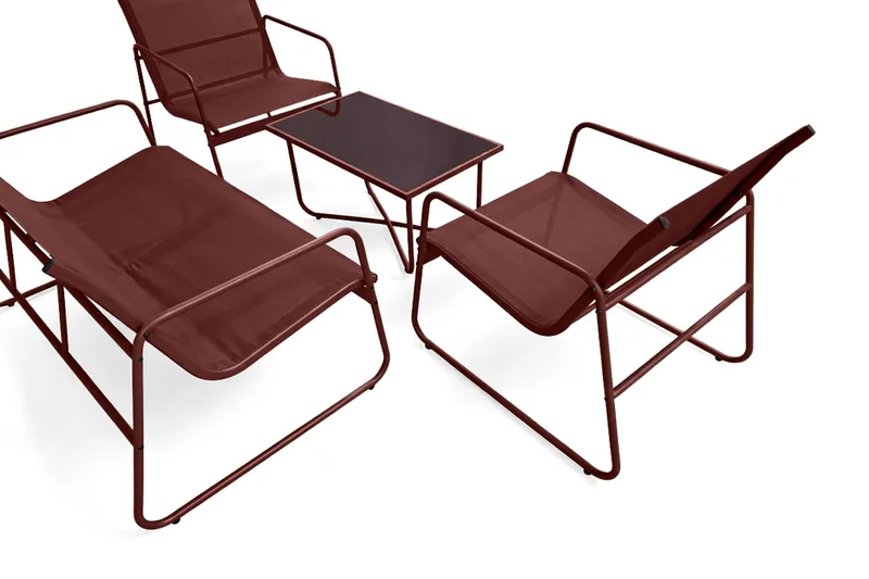 Pelanda loungesett for utendørs bruk - Rød - Hage - Utemiljø - Veranda & terrasse - Verandamøbler