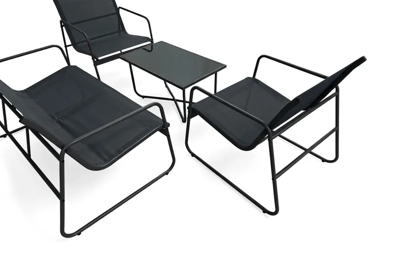 Pelanda loungesett for utendørs bruk - Svart - Hage - Utemiljø - Veranda & terrasse - Verandamøbler