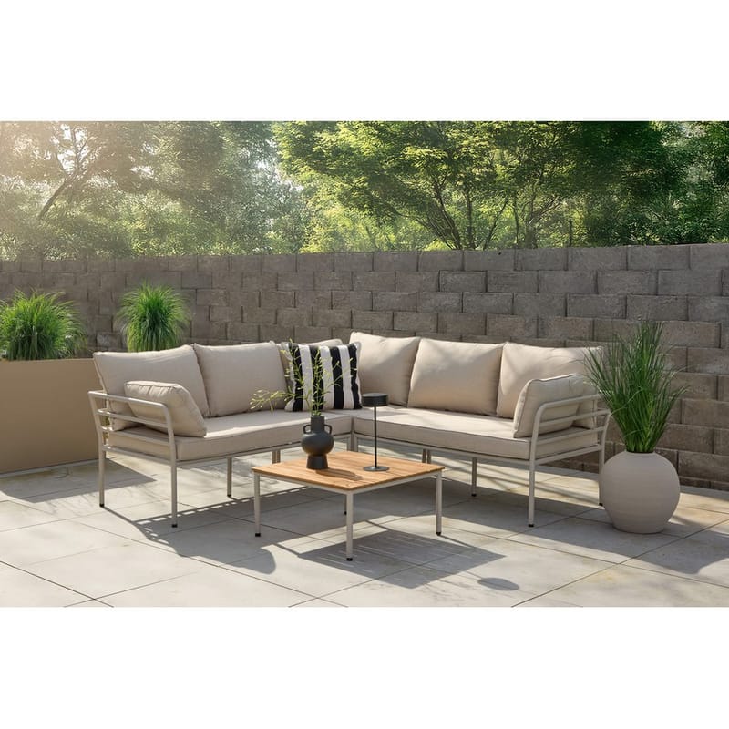 Penh Sofagruppe Utendørs 5-seter - Beige - Hage - Utemiljø - Veranda & terrasse - Verandamøbler