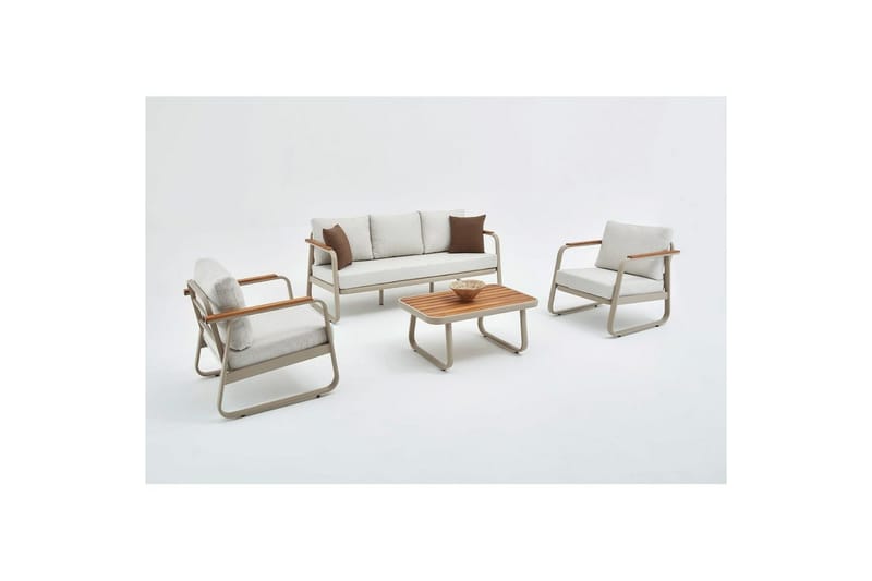 Rio Sofasett Utendørs 6-seter Beige - Beige - Hage - Utemiljø - Veranda & terrasse - Verandamøbler