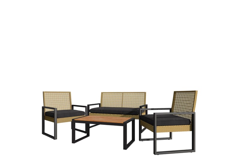 Rosemere Loungegruppe Utendørs, Brun/Svart