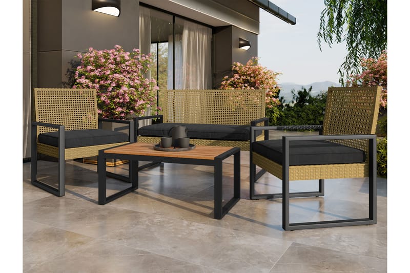 Rosemere Loungegruppe Utendørs - Brun/Svart - Hage - Utemiljø - Veranda & terrasse - Verandamøbler