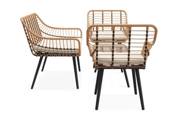 Sammy Sofagruppe 4-seter - Beige - Hage - Utemiljø - Veranda & terrasse - Verandamøbler