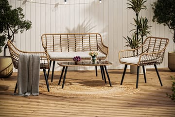 Sammy Sofagruppe 4-seter - Beige - Hage - Utemiljø - Veranda & terrasse - Verandamøbler