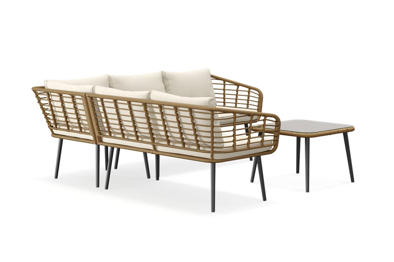 Sammy Sofagruppe 5-seter - Beige - Hage - Utemiljø - Veranda & terrasse - Verandamøbler