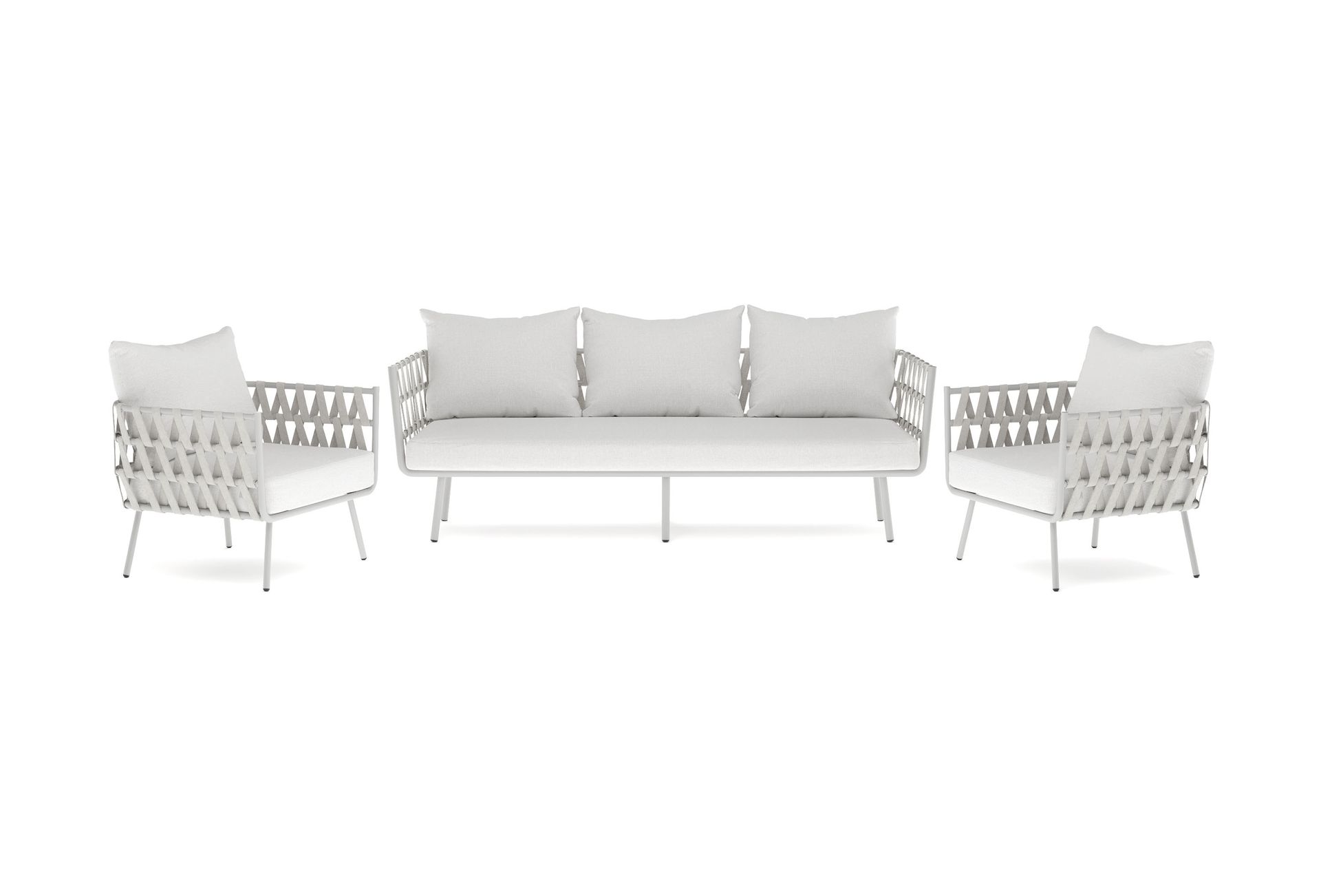 Sandina sofagruppe 3-seter + 2 lenestoler - Beige - Hage - Utemiljø - Veranda & terrasse - Verandamøbler