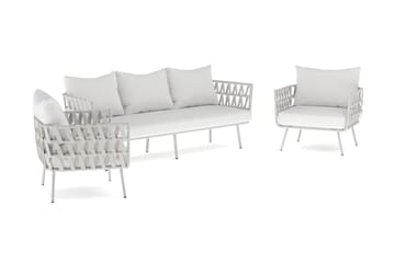 Sandina sofagruppe 3-seter + 2 lenestoler - Beige - Hage - Utemiljø - Veranda & terrasse - Verandamøbler