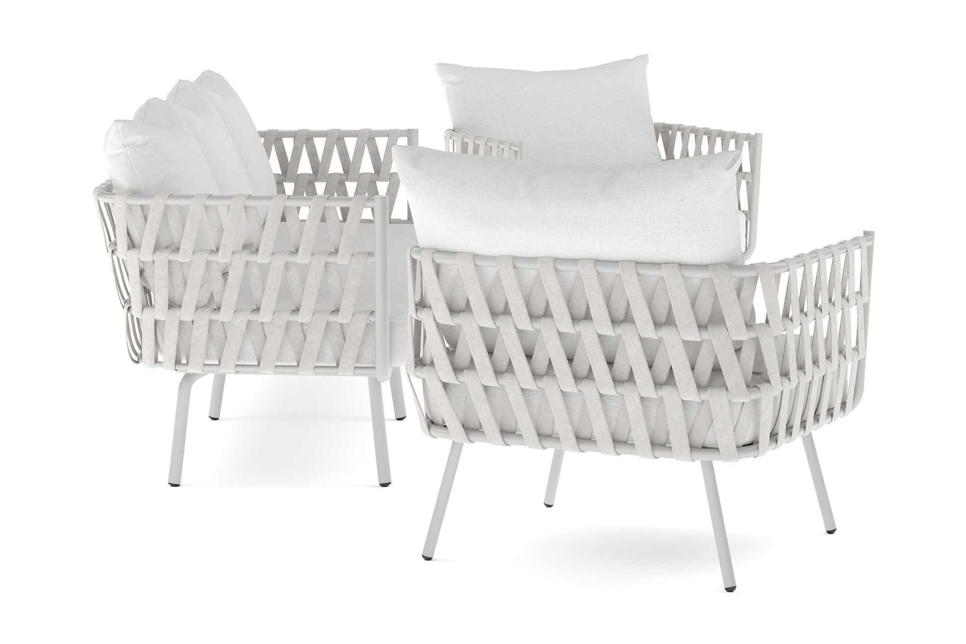 Sandina sofagruppe 3-seter + 2 lenestoler - Beige - Hage - Utemiljø - Veranda & terrasse - Verandamøbler