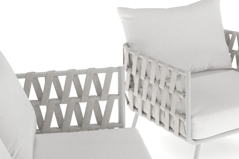 Sandina sofagruppe 3-seter + 2 lenestoler - Beige - Hage - Utemiljø - Veranda & terrasse - Verandamøbler