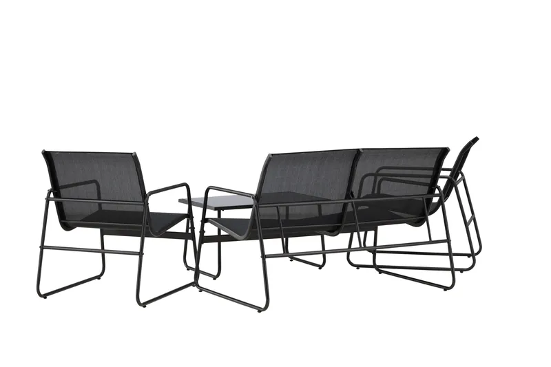 Scopello Sofagruppe Utendørs 4-seter - Svart - Hage - Utemiljø - Veranda & terrasse - Verandamøbler