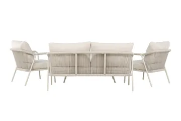 Sicily Sofagruppe Utendørs 4-seter - Beige - Hagemøbler - Loungemøbler - Sofagruppe utendørs