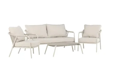 Sicily Sofagruppe Utendørs 4-seter - Beige - Hagemøbler - Loungemøbler - Sofagruppe utendørs