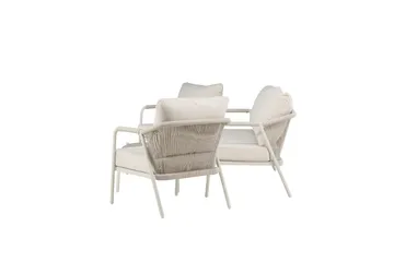 Sicily Sofagruppe Utendørs 4-seter - Beige - Hagemøbler - Loungemøbler - Sofagruppe utendørs