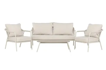 Sicily Sofagruppe Utendørs 4-seter - Beige - Hagemøbler - Loungemøbler - Sofagruppe utendørs