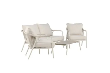 Sicily Sofagruppe Utendørs 4-seter - Beige - Hagemøbler - Loungemøbler - Sofagruppe utendørs