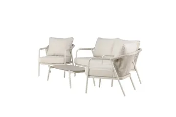 Sicily Sofagruppe Utendørs 4-seter - Beige - Hagemøbler - Loungemøbler - Sofagruppe utendørs