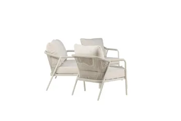 Sicily Sofagruppe Utendørs 4-seter - Beige - Hagemøbler - Loungemøbler - Sofagruppe utendørs
