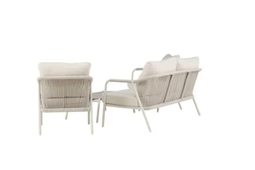 Sicily Sofagruppe Utendørs 4-seter - Beige - Hagemøbler - Loungemøbler - Sofagruppe utendørs