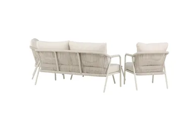 Sicily Sofagruppe Utendørs 4-seter - Beige - Hagemøbler - Loungemøbler - Sofagruppe utendørs