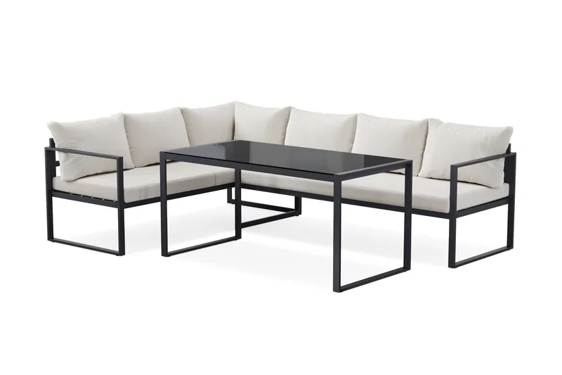 Silvia loungegruppe utendørs - Svart - Hage - Utemiljø - Veranda & terrasse - Verandamøbler