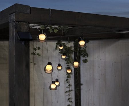Smoky solcelleslynge - røykfarget - Hage - Utemiljø - Veranda & terrasse - Verandabelysning