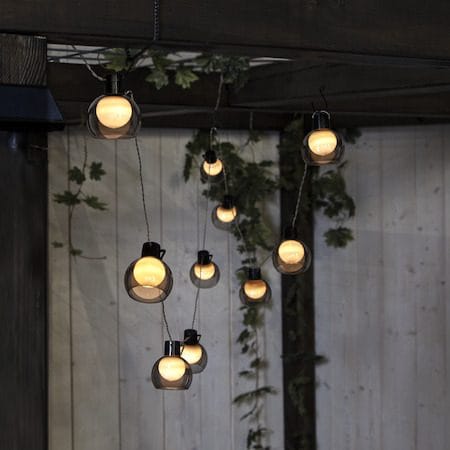 Smoky solcelleslynge - røykfarget - Hage - Utemiljø - Veranda & terrasse - Verandabelysning