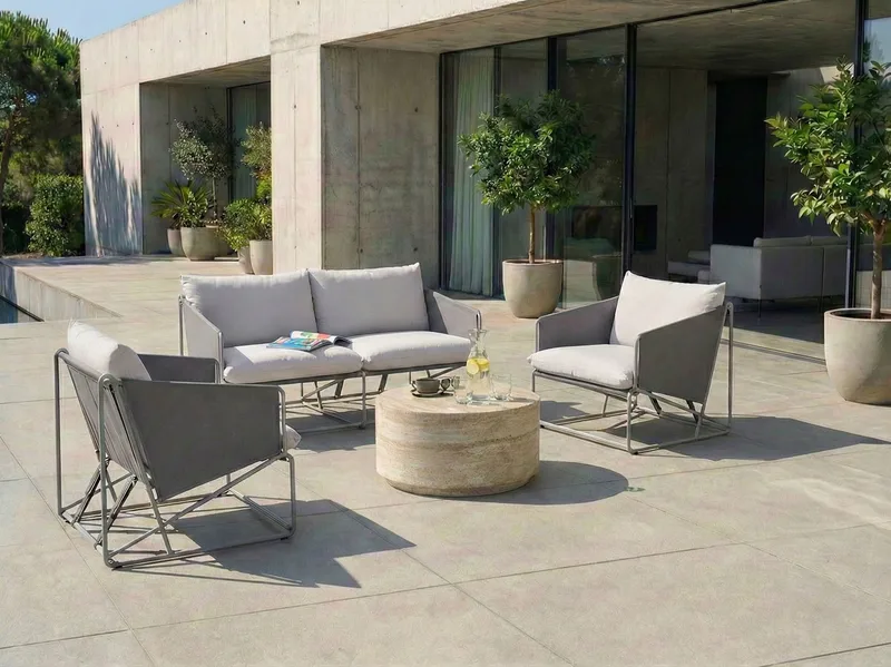 Sofagruppe utendørs 4-seter Ponte - Grå - Hage - Utemiljø - Veranda & terrasse - Verandamøbler