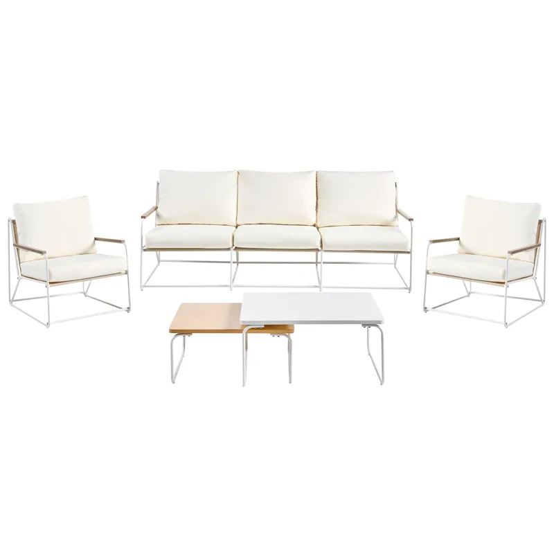 Sofagruppe utendørs 5-seter Venaria med bord, Hvit/Beige