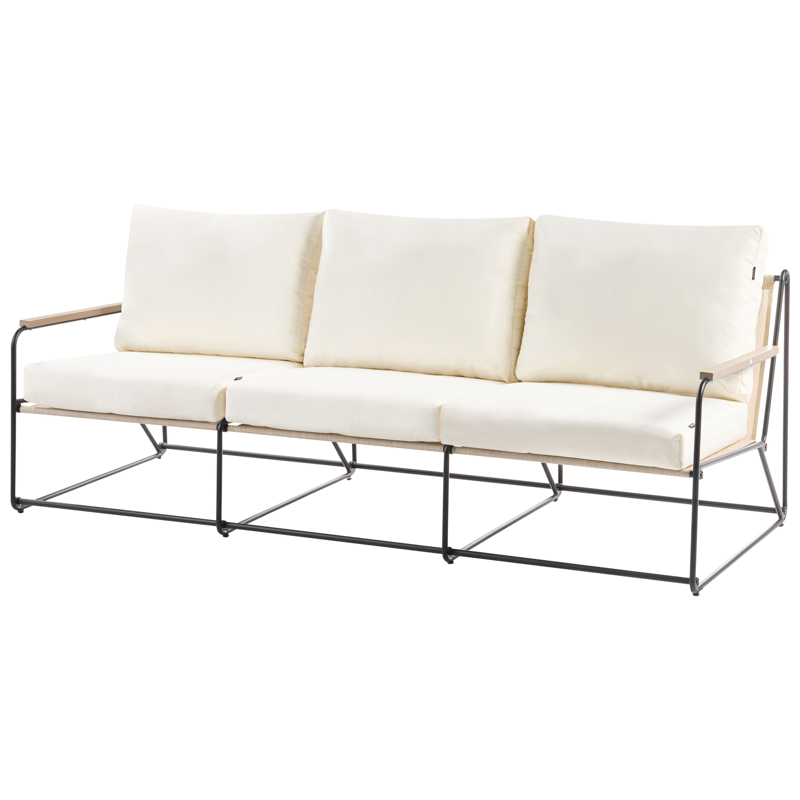 Sofagruppe utendørs 5-seter Venaria med bord - Svart/Beige - Hage - Utemiljø - Veranda & terrasse - Verandamøbler