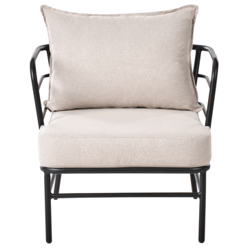 Sofagruppe utendørs 5-seter Ponzone - Beige/Svart - Hagemøbler - Loungemøbler - Sofagruppe utendørs