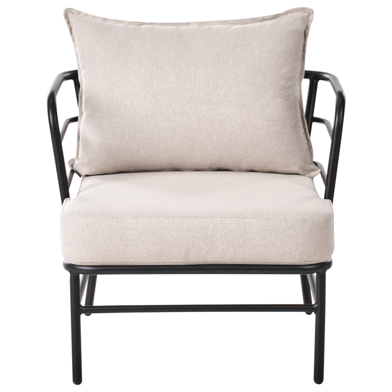 Sofagruppe utendørs 5-seter Ponzone - Beige/Svart - Hage - Utemiljø - Veranda & terrasse - Verandamøbler