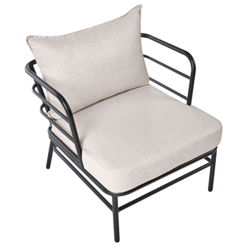 Sofagruppe utendørs 5-seter Ponzone - Beige/Svart - Hagemøbler - Loungemøbler - Sofagruppe utendørs
