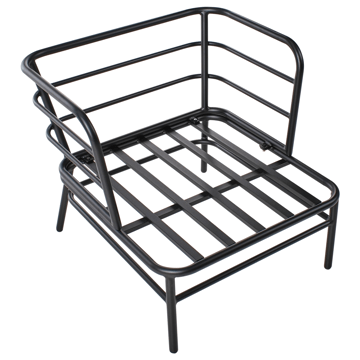 Sofagruppe utendørs 5-seter Ponzone - Beige/Svart - Hagemøbler - Loungemøbler - Sofagruppe utendørs