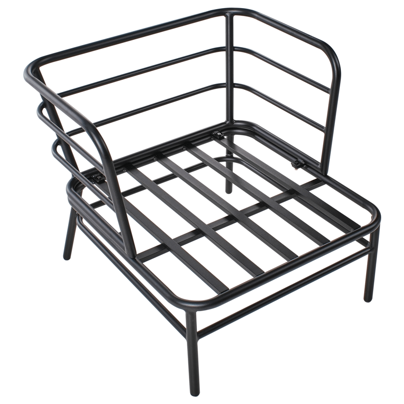 Sofagruppe utendørs 5-seter Ponzone - Beige/Svart - Hage - Utemiljø - Veranda & terrasse - Verandamøbler