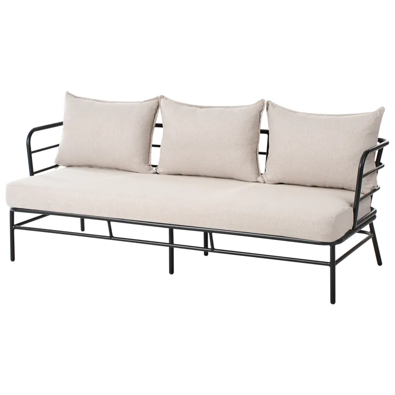 Sofagruppe utendørs 5-seter Ponzone - Beige/Svart - Hage - Utemiljø - Veranda & terrasse - Verandamøbler