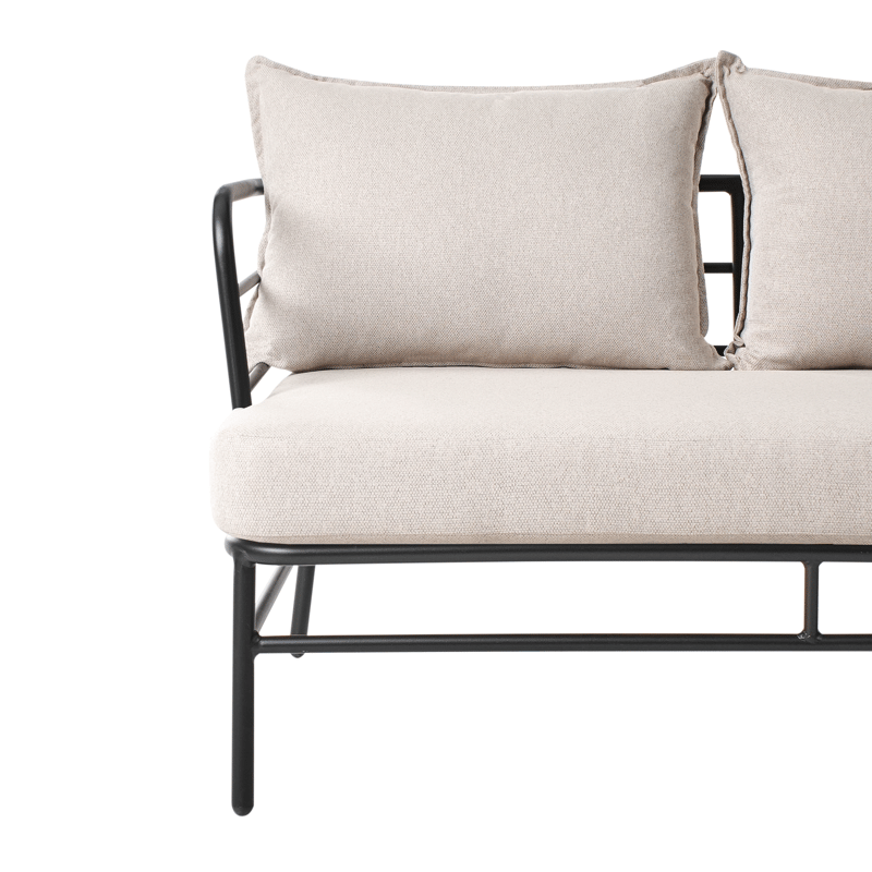 Sofagruppe utendørs 5-seter Ponzone - Beige/Svart - Hage - Utemiljø - Veranda & terrasse - Verandamøbler